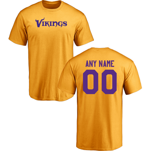 Men Minnesota Vikings Design-Your-Own Short Sleeve Custom NFL T-Shirt->->Sports Accessory